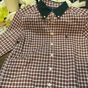Polo by Ralph Lauren plaid tartan long sleeve button down sizeM (10-12)